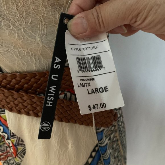 AS U WISH Tribal Aztec Gypsy Boho Lace Strapless Padded Bra Mini Dress - Picture 9 of 16